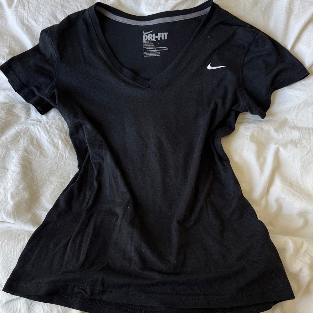 Nike Black Dri-FIT V-Neck Tee